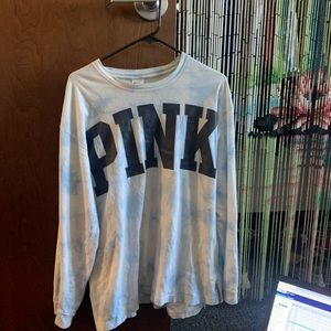 OVERSIZED VICTORIA SECRET PINK LOGO LONG SLEEVE